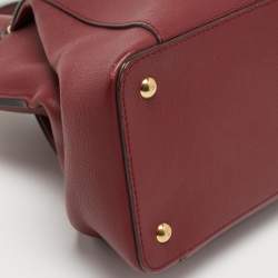 Pre Owned Cartier Red Leather C de Cartier Bag