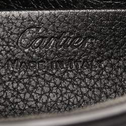 Pre Owned Cartier Black Leather C De Cartier Clutch