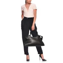 Pre Owned Cartier Black Leather Medium Marcello De Cartier Bag