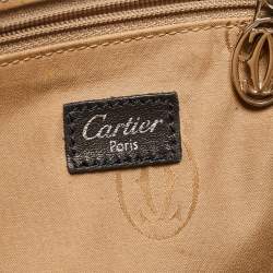 Pre Owned Cartier Black Leather Medium Marcello De Cartier Bag