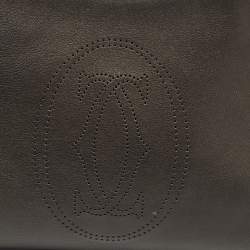 Pre Owned Cartier Black Leather Medium Marcello De Cartier Bag