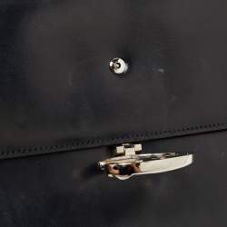 Pre Owned Cartier Black Glossy Leather Panthere Shoulder Bag