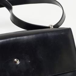 Pre Owned Cartier Black Glossy Leather Panthere Shoulder Bag