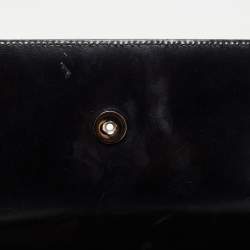 Pre Owned Cartier Black Glossy Leather Panthere Shoulder Bag