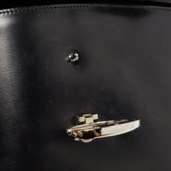 Pre Owned Cartier Black Glossy Leather Panthere Shoulder Bag