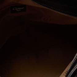 Pre Owned Cartier Black Leather Marcello de Cartier Top Handle Bag