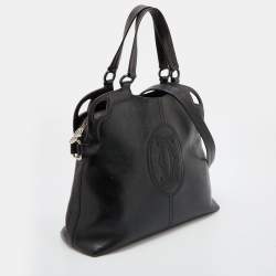 Pre Owned Cartier Black Leather Marcello de Cartier Top Handle Bag