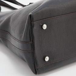 Pre Owned Cartier Black Leather Marcello de Cartier Top Handle Bag