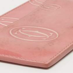 Pre Owned Cartier Pink Patent Leather Happy Birthday Card Holder