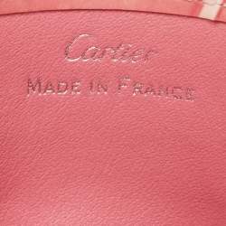 Pre Owned Cartier Pink Patent Leather Happy Birthday Card Holder