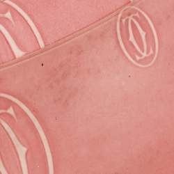 Pre Owned Cartier Pink Patent Leather Happy Birthday Card Holder