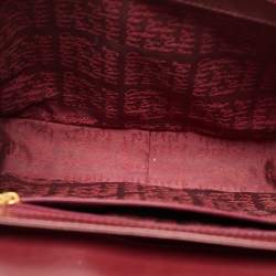 Pre Owned Cartier Burgundy Leather Must De Cartier Shoulder Bag