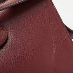 Pre Owned Cartier Burgundy Leather Must De Cartier Shoulder Bag