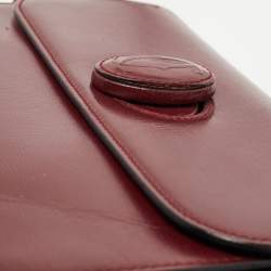 Pre Owned Cartier Burgundy Leather Must De Cartier Shoulder Bag