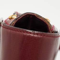 Pre Owned Cartier Burgundy Leather Must De Cartier Shoulder Bag