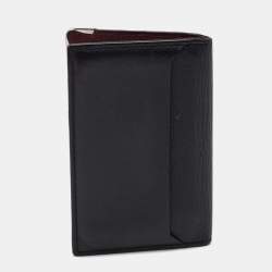 Cartier Black Leather Must De Cartier Bifold Card Case