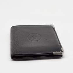Cartier Black Leather Must De Cartier Bifold Card Case