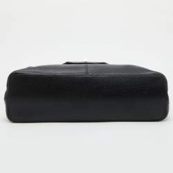 Pre Owned Cartier Black Leather and Python Classic Feminine Line Top Handle Bag