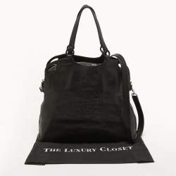 Pre Owned Cartier Black Leather Large Marcello de Cartier Satchel