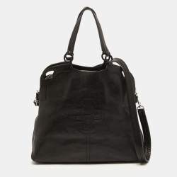 Pre Owned Cartier Black Leather Large Marcello de Cartier Satchel