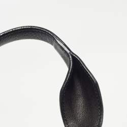 Pre Owned Cartier Black Leather and Python Embossed Medium Marcello de Cartier Shoulder Bag
