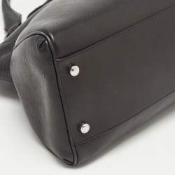 Pre Owned Cartier Black Leather and Python Embossed Medium Marcello de Cartier Shoulder Bag