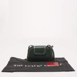Pre Owned Cartier Green Leather Nano Guirlande De Cartier Bag