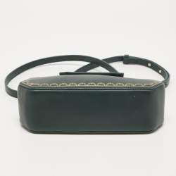 Pre Owned Cartier Green Leather Nano Guirlande De Cartier Bag