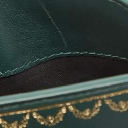 Pre Owned Cartier Green Leather Nano Guirlande De Cartier Bag