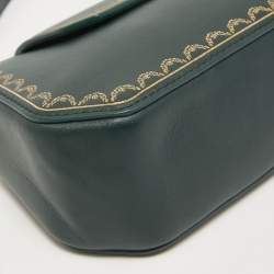 Pre Owned Cartier Green Leather Nano Guirlande De Cartier Bag