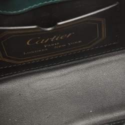 Pre Owned Cartier Green Leather Nano Guirlande De Cartier Bag