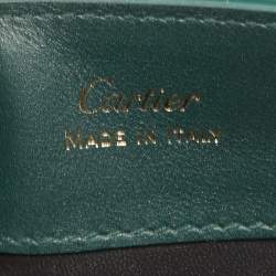 Pre Owned Cartier Green Leather Nano Guirlande De Cartier Bag