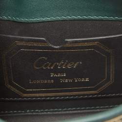 Pre Owned Cartier Green Leather Nano Guirlande De Cartier Bag