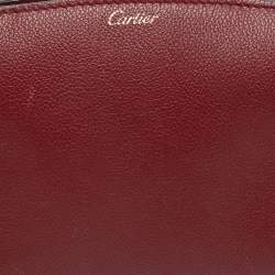 Pre Owned Cartier Red Leather C De Cartier Clutch