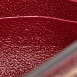 Pre Owned Cartier Red Leather C De Cartier Clutch