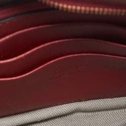 Pre Owned Cartier Red Leather C De Cartier Clutch