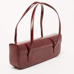 Pre Owned Cartier Red Gloss Leather Happy Birthday Cabochon Shoulder Bag