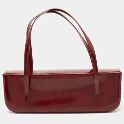 Pre Owned Cartier Red Gloss Leather Happy Birthday Cabochon Shoulder Bag