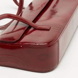 Pre Owned Cartier Red Gloss Leather Happy Birthday Cabochon Shoulder Bag