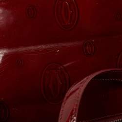 Pre Owned Cartier Red Gloss Leather Happy Birthday Cabochon Shoulder Bag