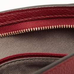 Cartier Red Leather C De Cartier Clutch