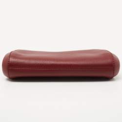 Cartier Red Leather C De Cartier Clutch