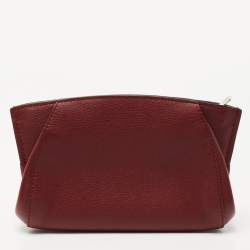 Cartier Red Leather C De Cartier Clutch