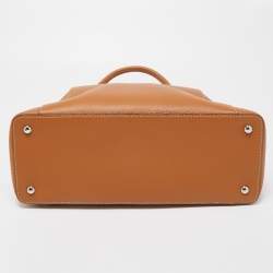 Pre Owned Cartier Tan Leather C de Cartier Bag