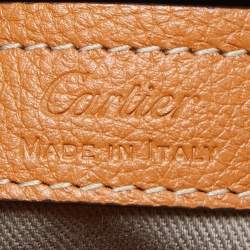 Pre Owned Cartier Tan Leather C de Cartier Bag