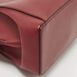 Pre Owned Cartier Red Leather Mini C de Cartier Satchel             