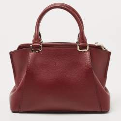 Pre Owned Cartier Red Leather Mini C de Cartier Satchel             