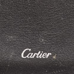 Pre Owned Cartier Black Leather Must de Cartier Cardholder 