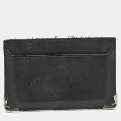 Pre Owned Cartier Black Leather Must de Cartier Cardholder 