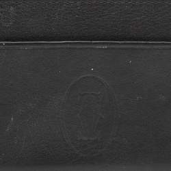 Pre Owned Cartier Black Leather Must de Cartier Cardholder 